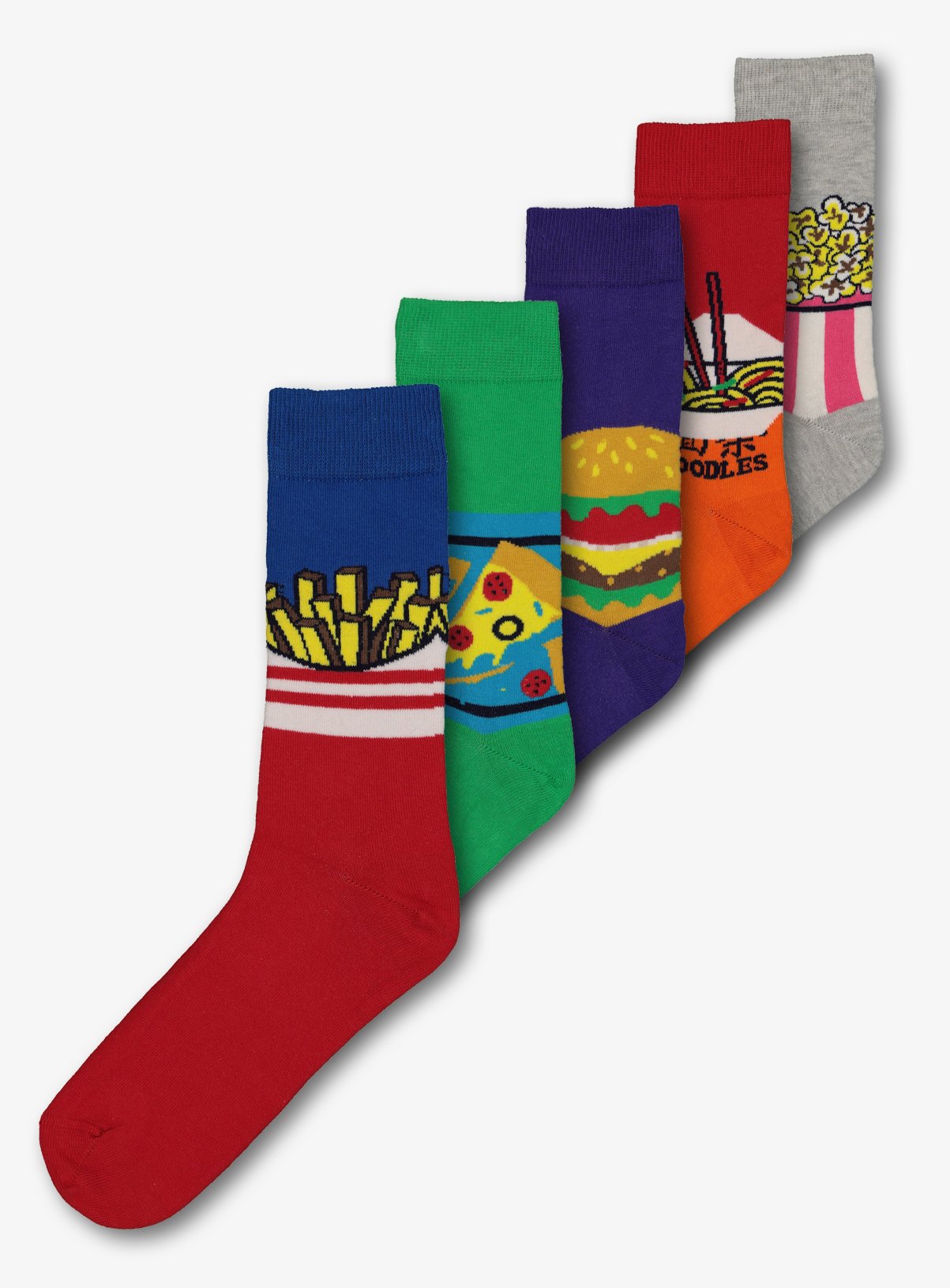 Multicoloured Novelty Food Print Stay Fresh Socks 5 Pack Review