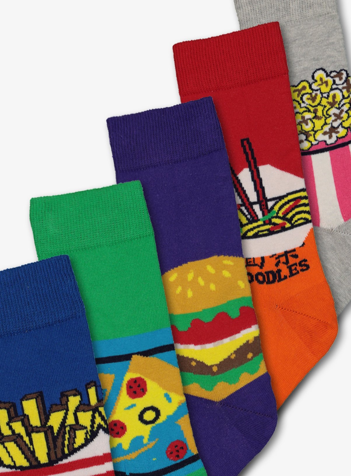 Multicoloured Novelty Food Print Stay Fresh Socks 5 Pack Review