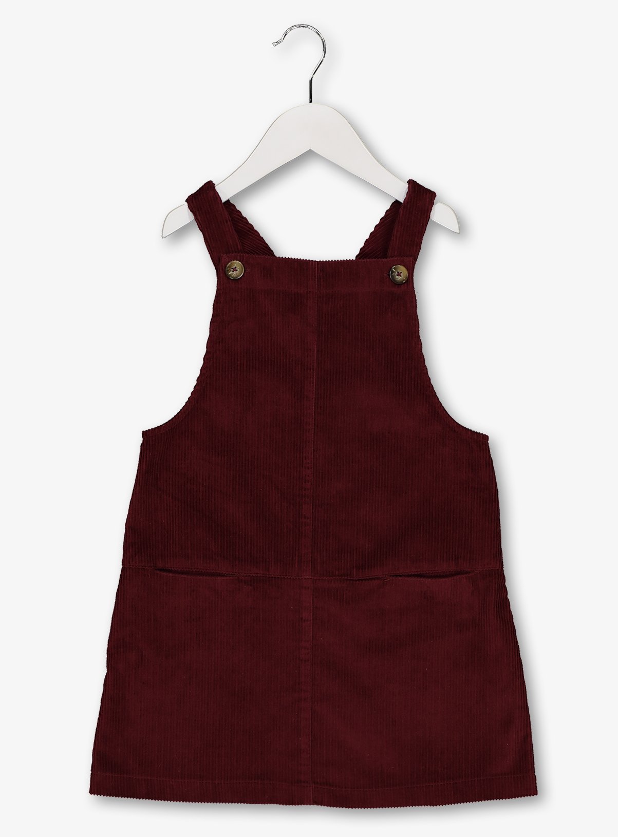 Topshop Burgundy Corduroy Pinafore