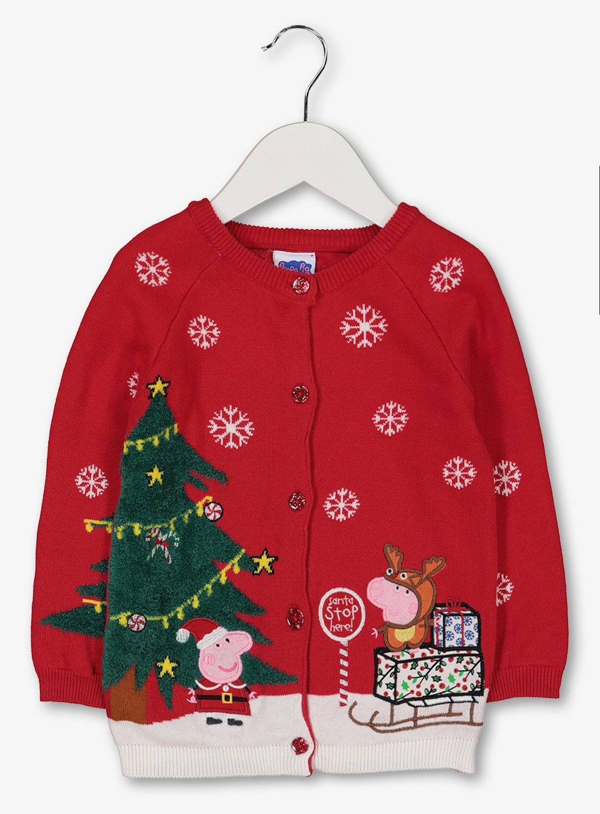 christmas red cardigan
