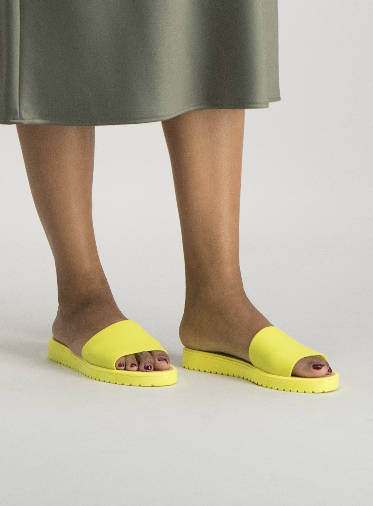 Yellow Open Toe Mule Sandals Review