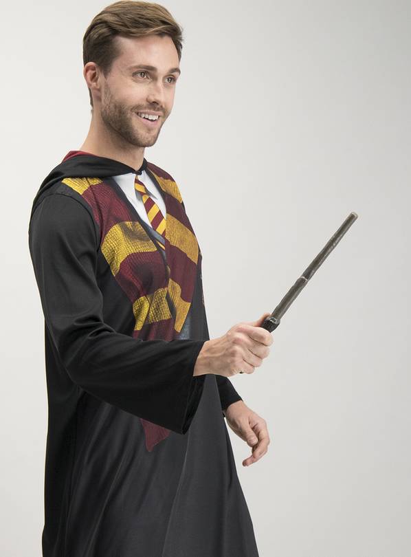 Buy Harry Potter Black Gryffindor Robe & Wand - L/XL, Adults fancy dress