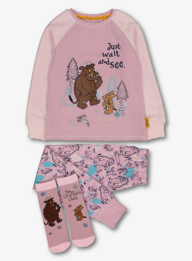 Veroveren Hoopvol smal License & Character Shop The Gruffalo's Child Pink Pyjamas With Socks (1-6  Years) | Tu clothing
