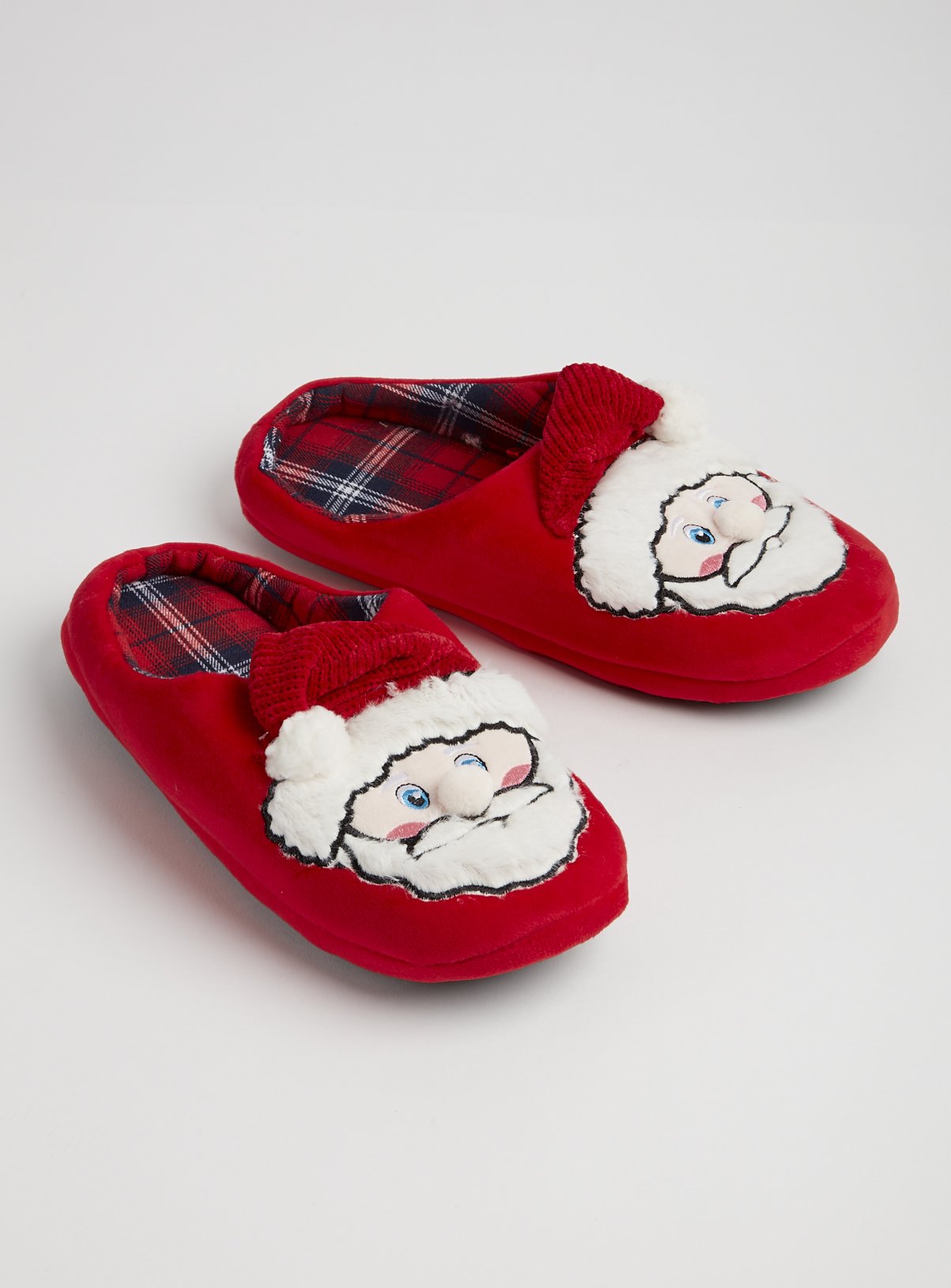 red christmas slippers