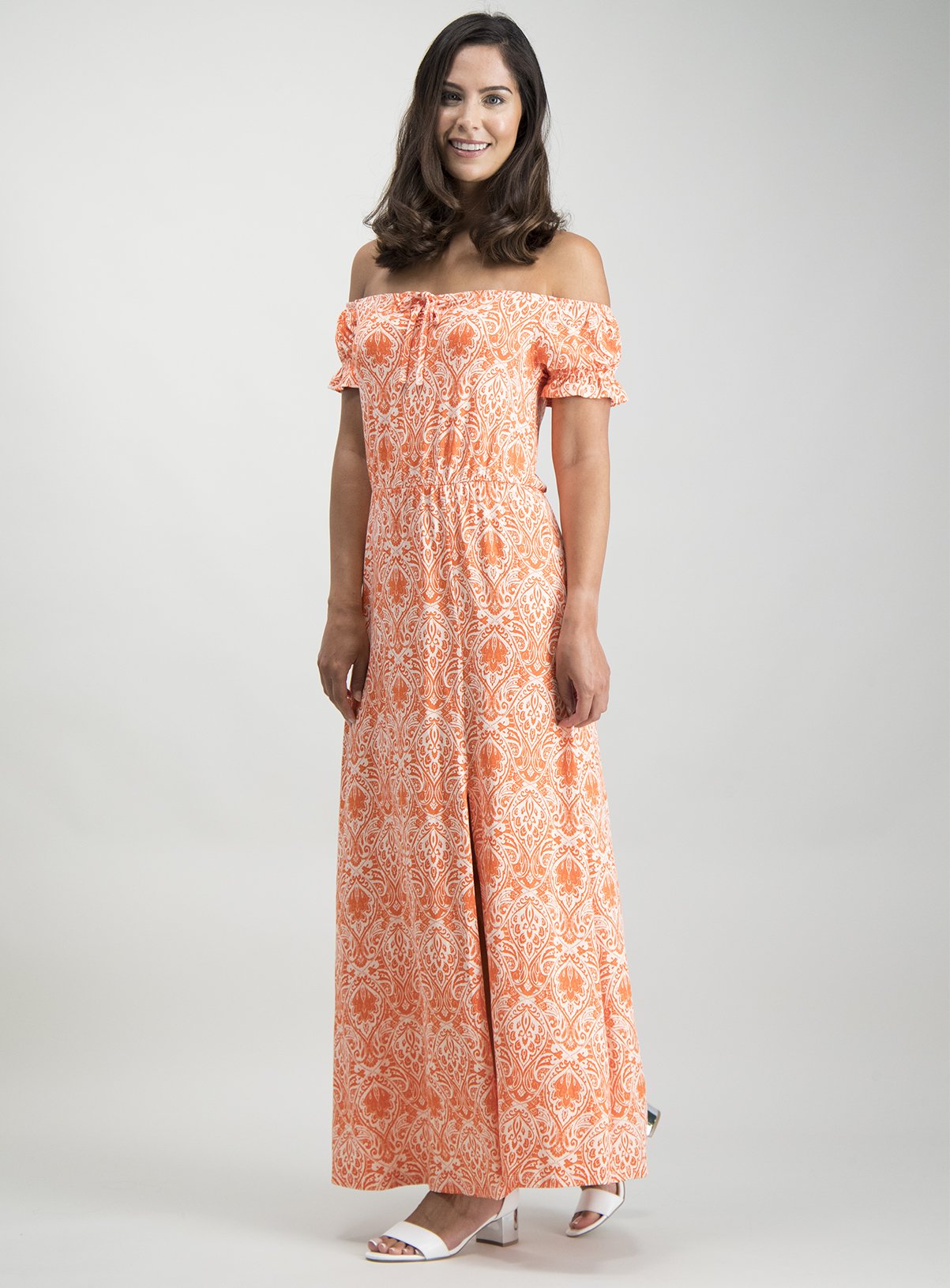 bardot paisley dress