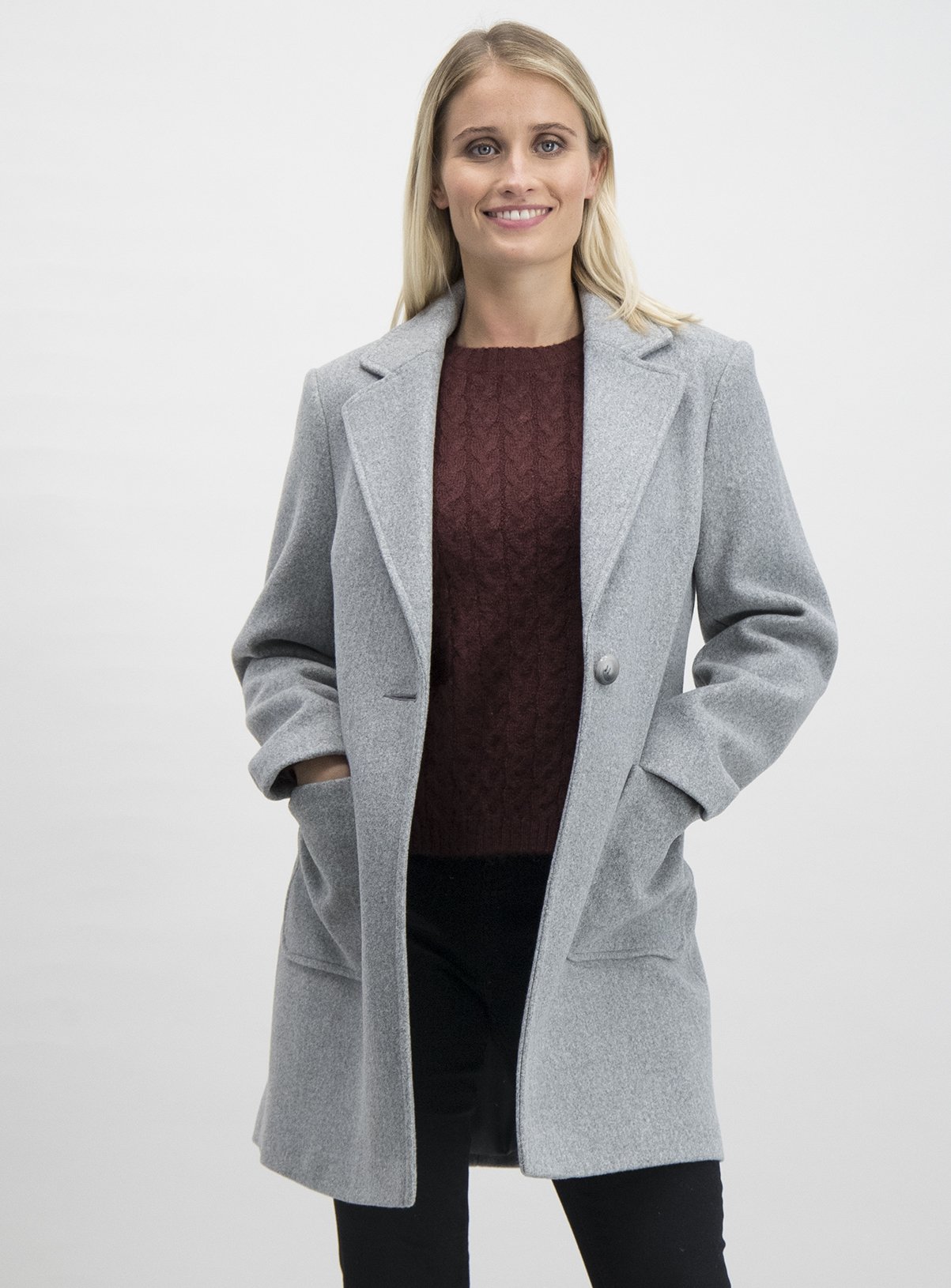 womens crombie style overcoat