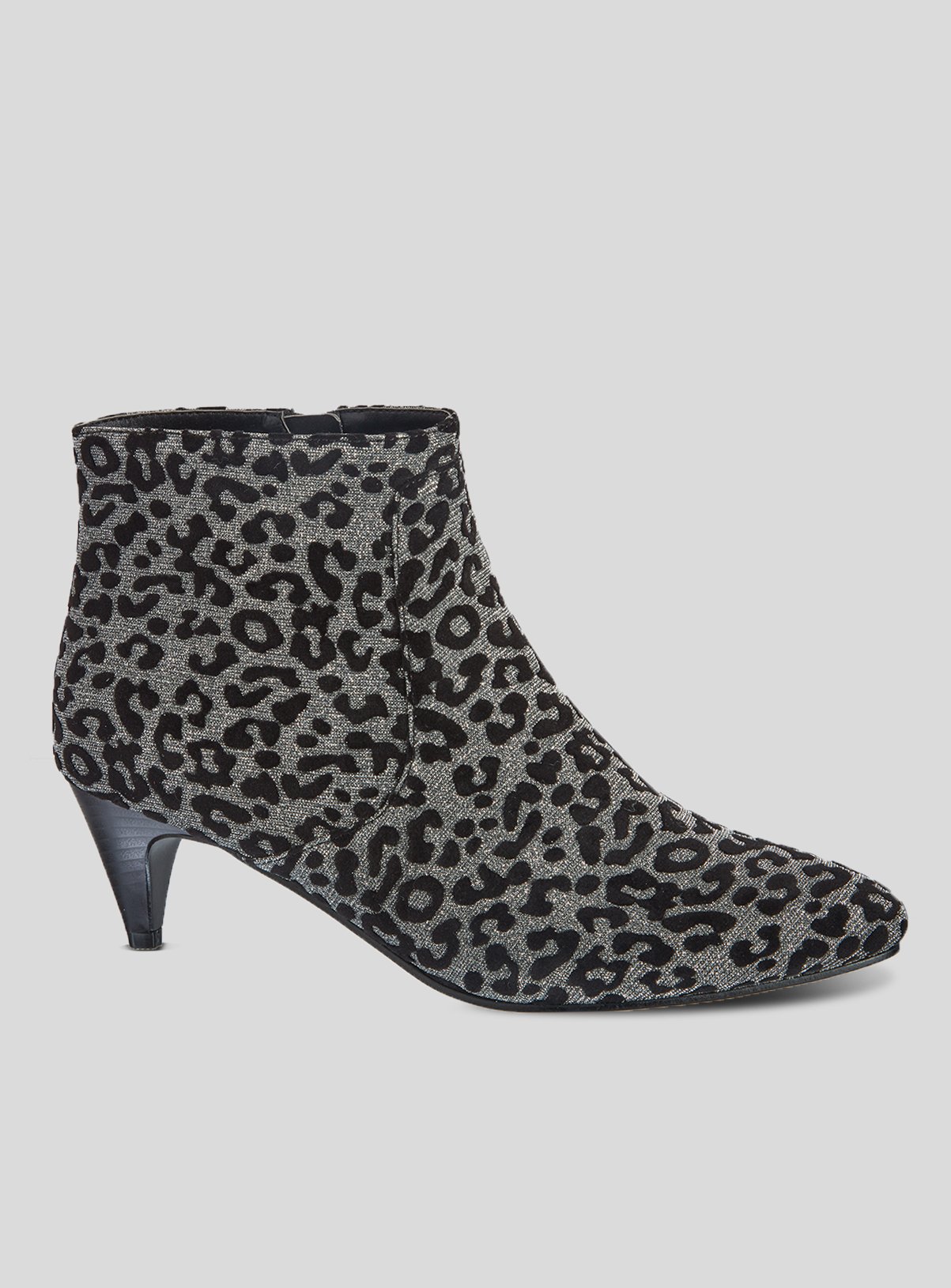 black and white animal print boots