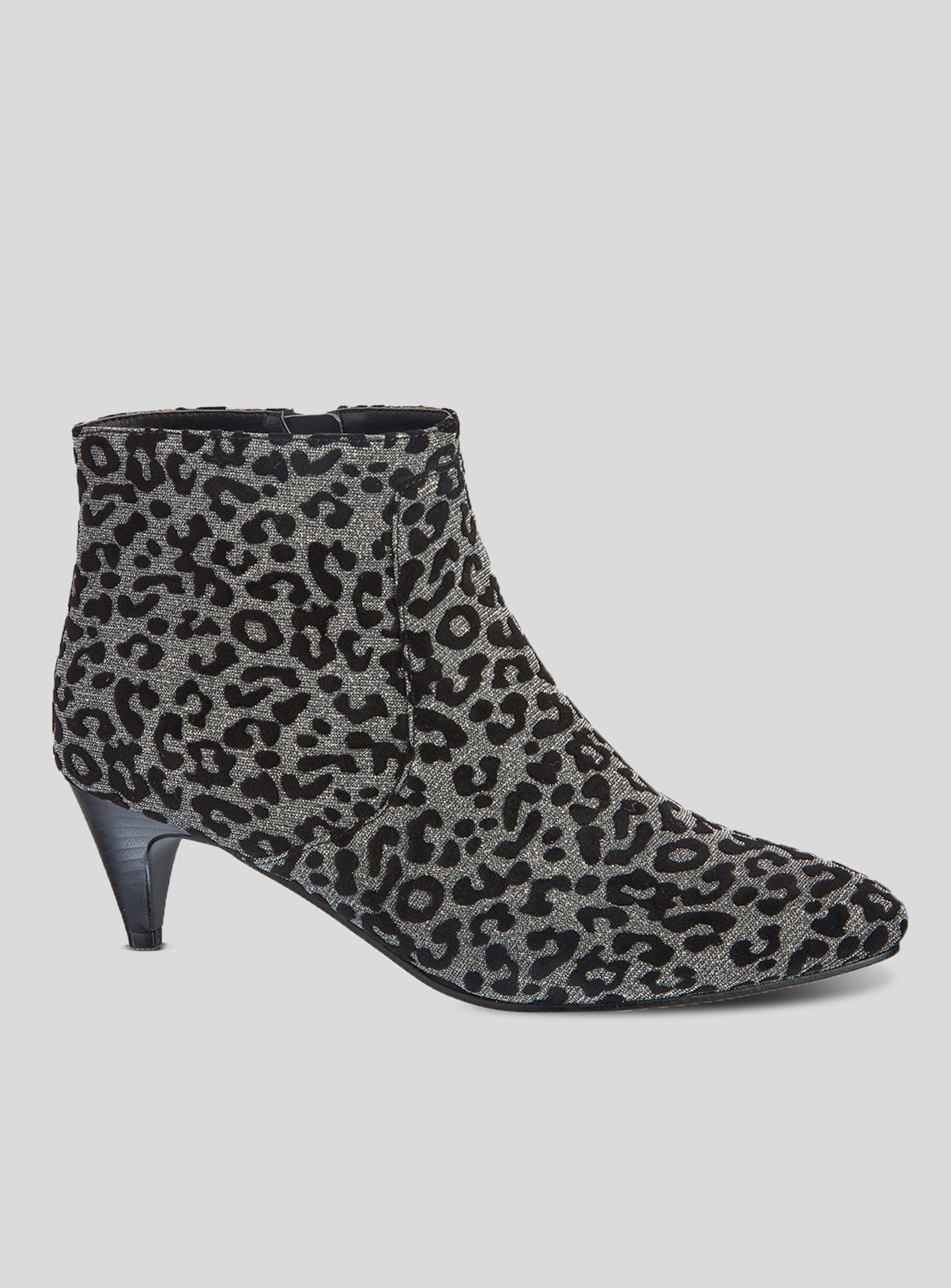 black animal print boots