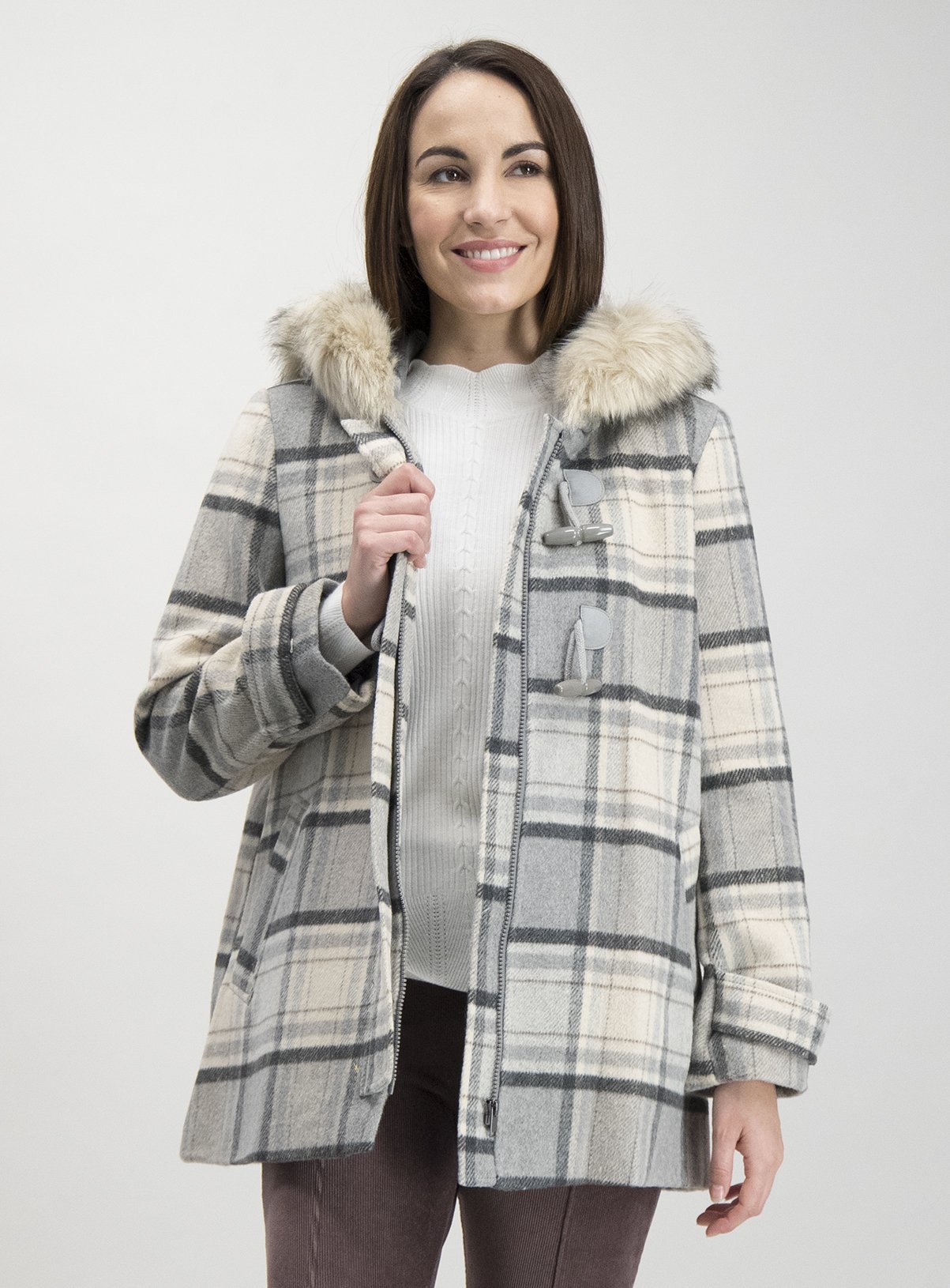 duffle coat with hood womens