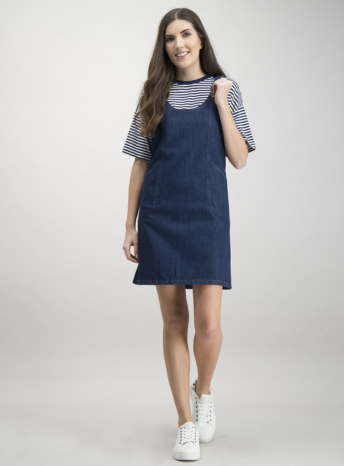 Dark Denim Pinafore Dress Review