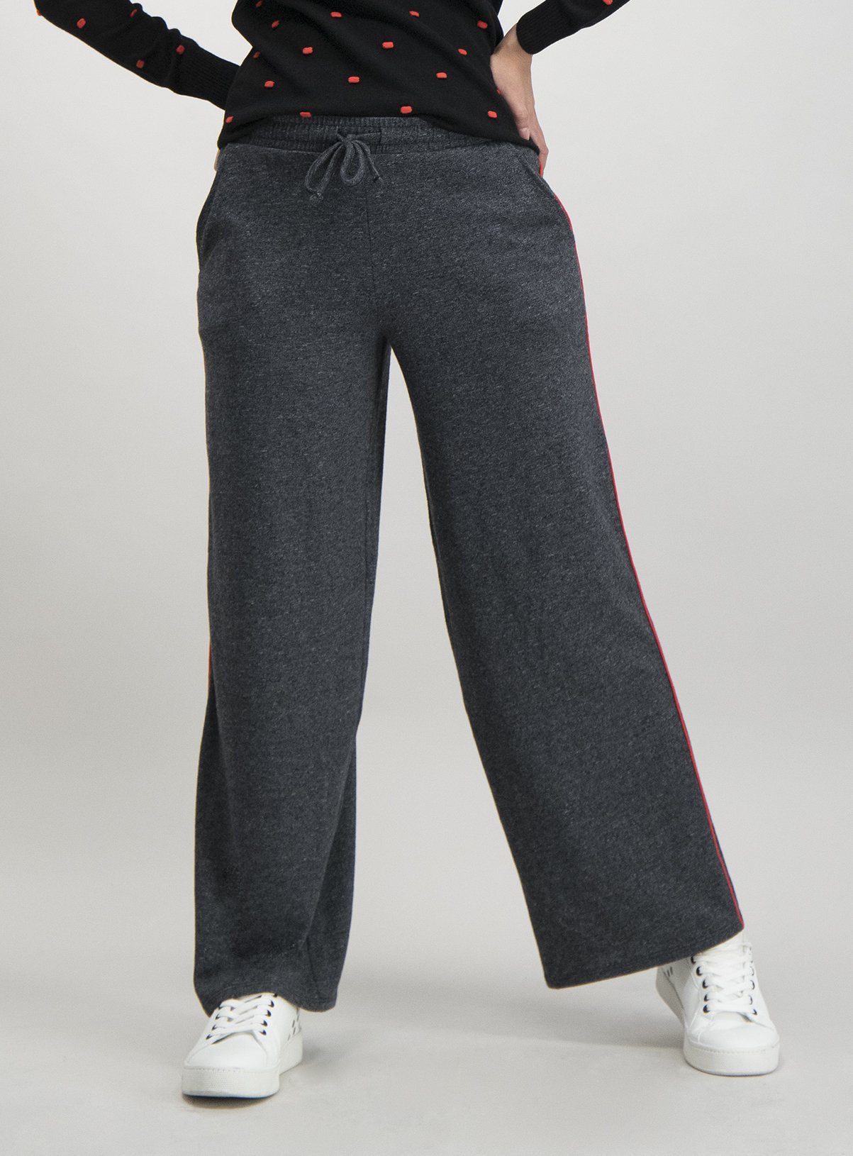 wide leg grey sweatpants