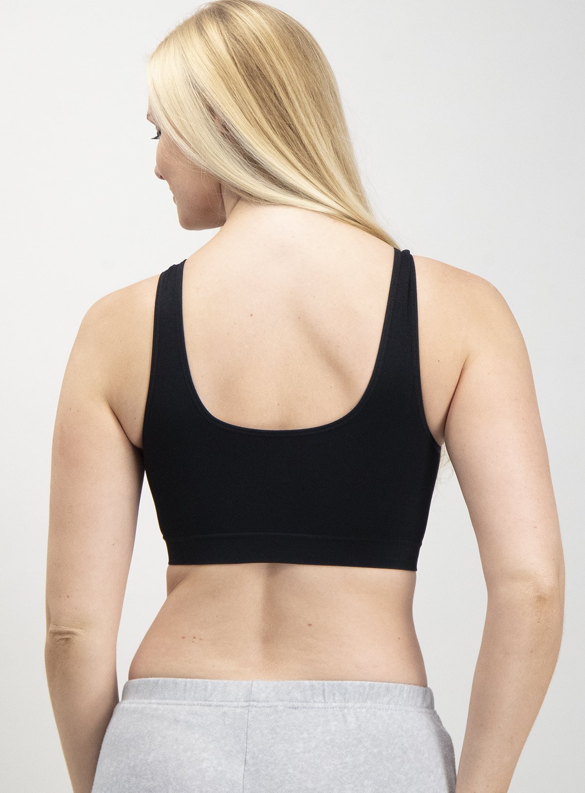SKU Seamfree zip front:Black:S - Image 4 thumbnail