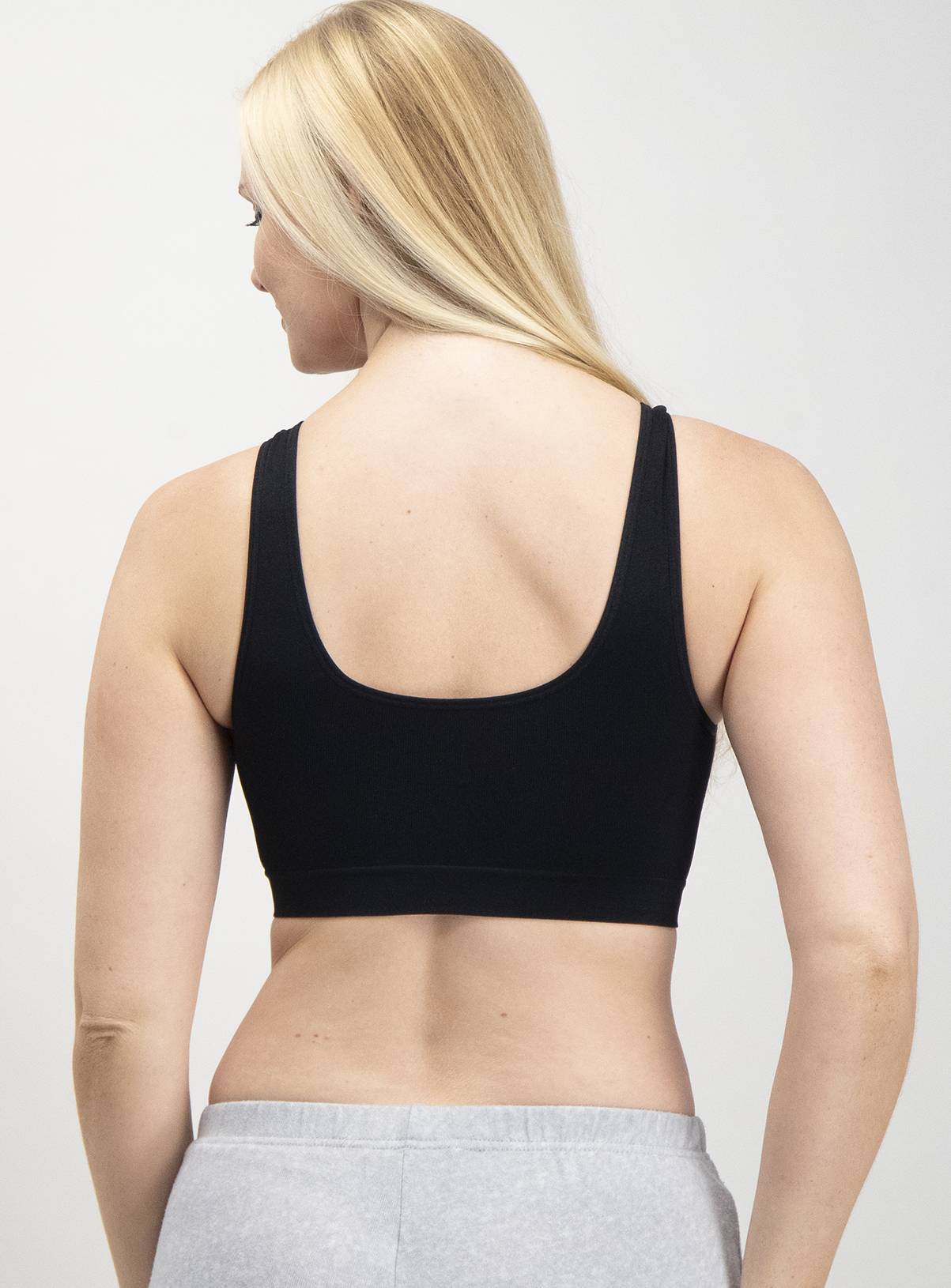SKU Seamfree zip front:Black:S - Image 4
