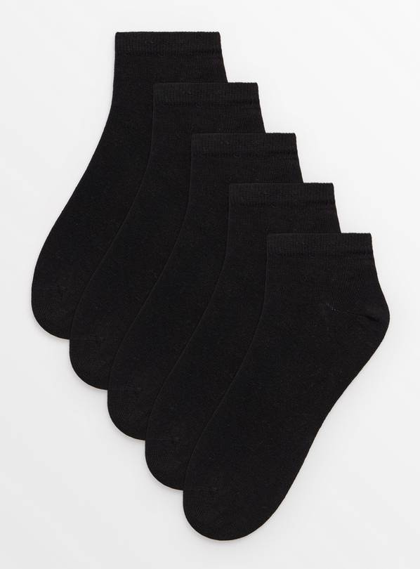 Buy Black Super Soft Trainer Socks With TENCEL™ Modal 5 Pack 4-8 ...