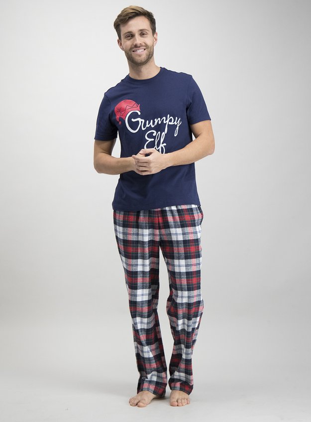 Christmas Christmas Family Grumpy Elf Navy Pyjamas Tu Clothing