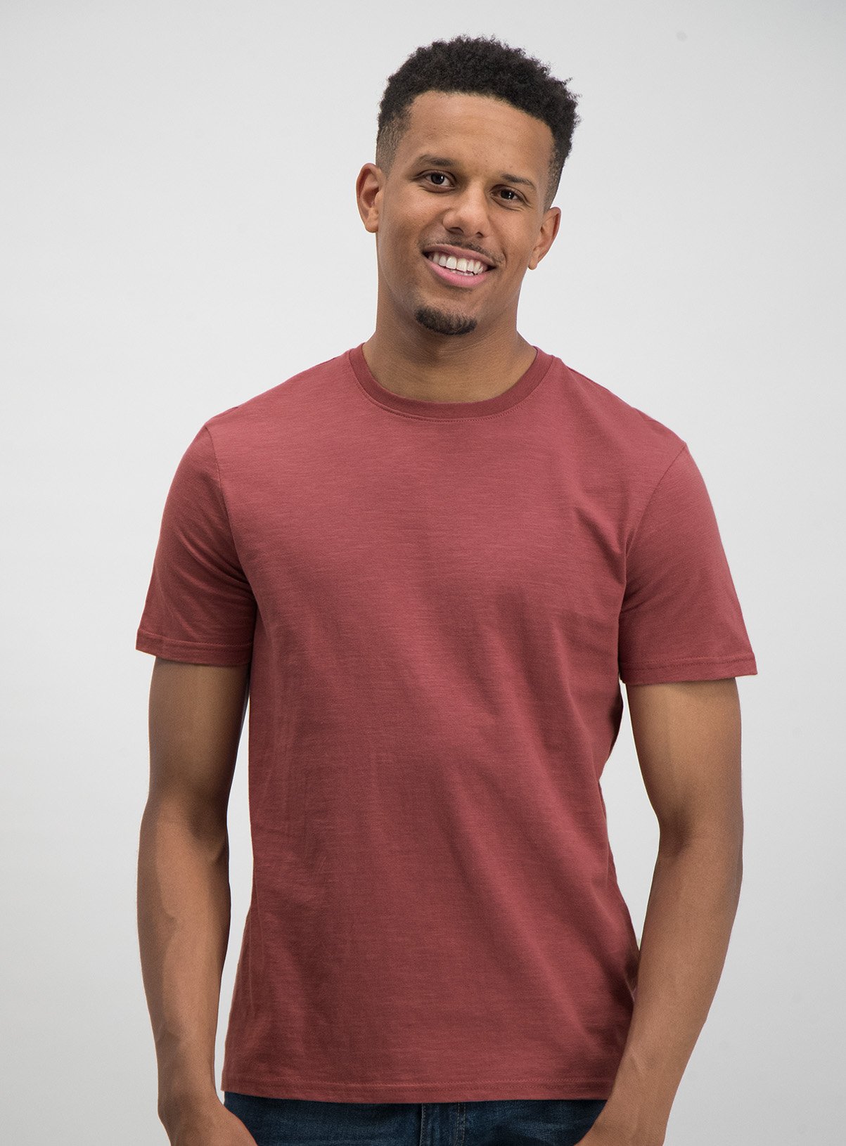 Dusky Pink Slub Crew Neck T-Shirt Review