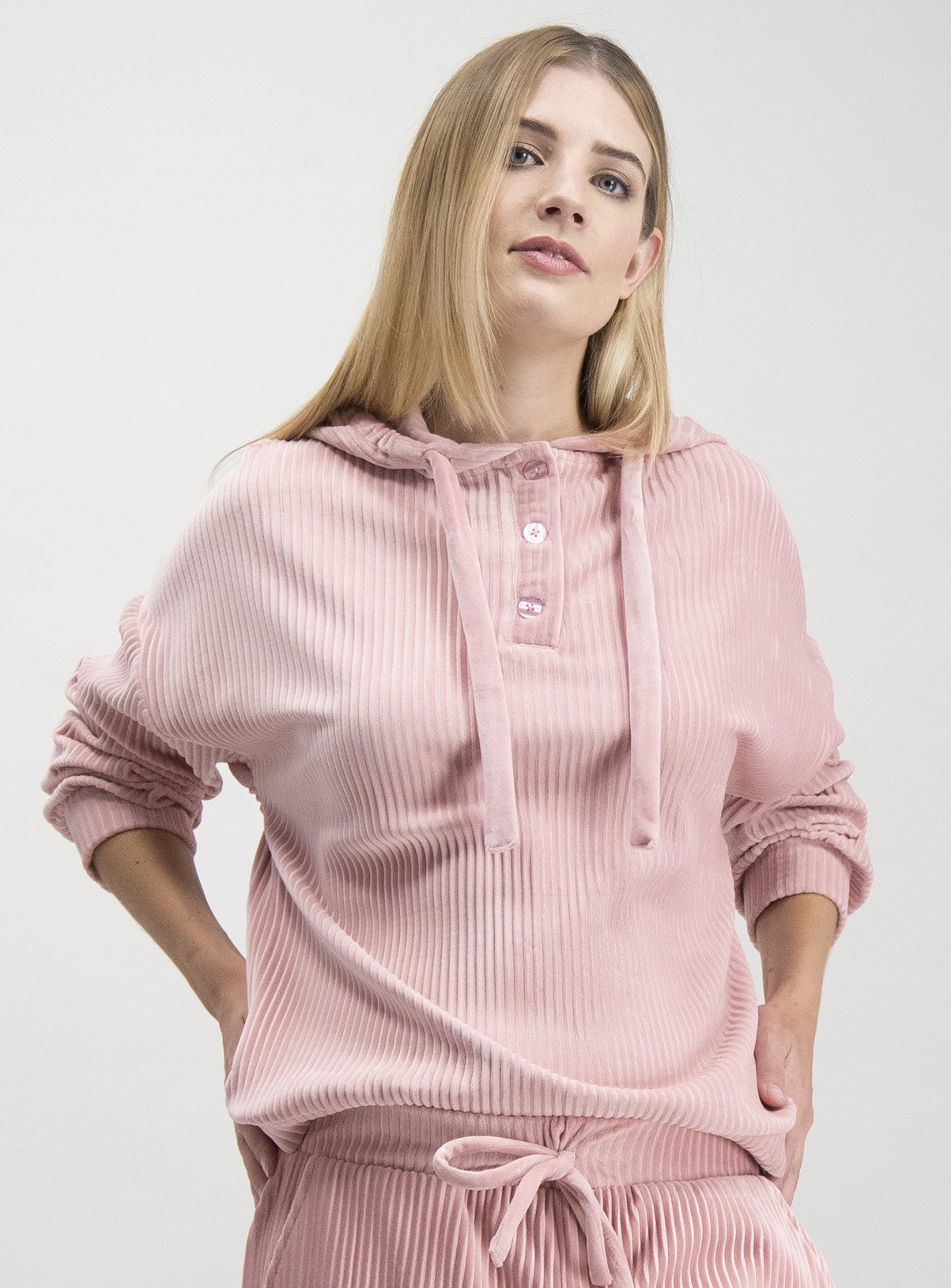 Pink Rib Lounging Hoodie Review