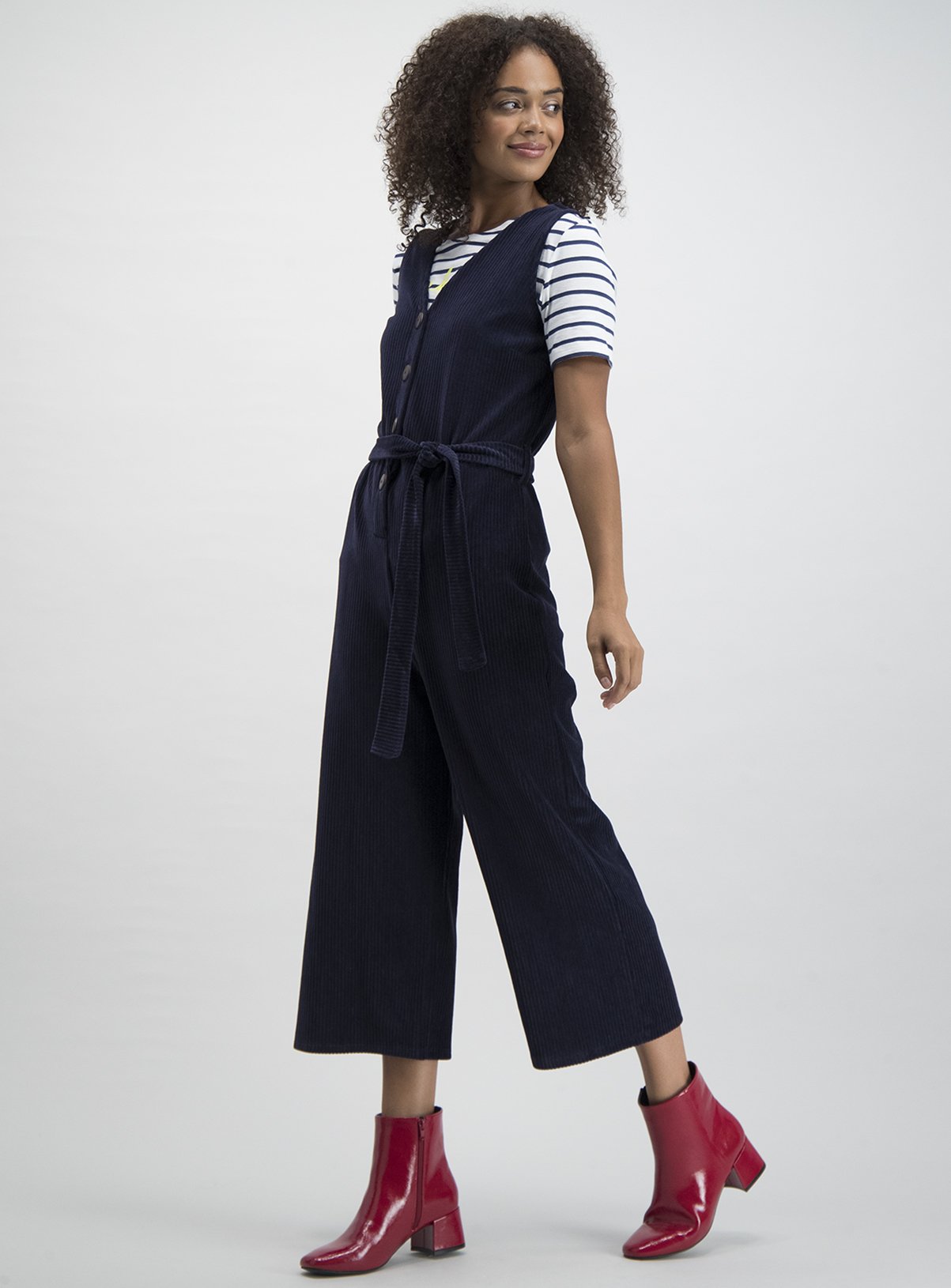 blue cord jumpsuit