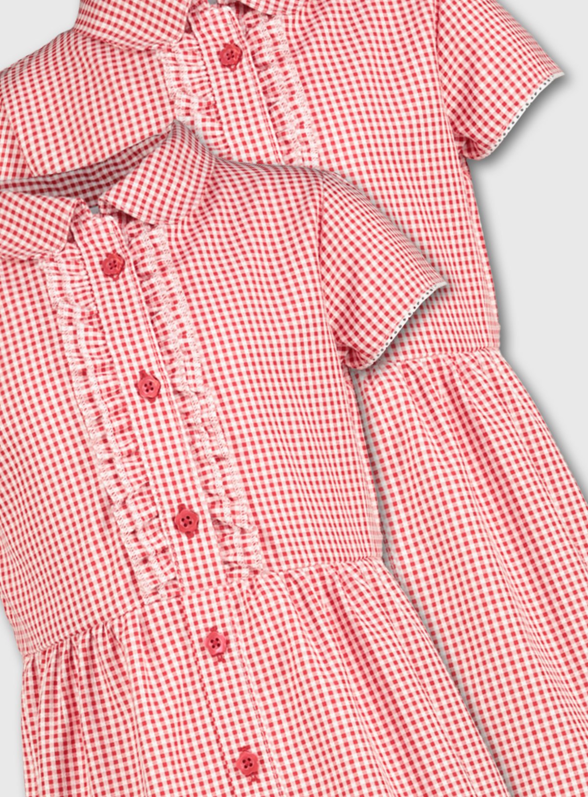 Red Gingham Frilled Classic School Dress 2 Pack Review