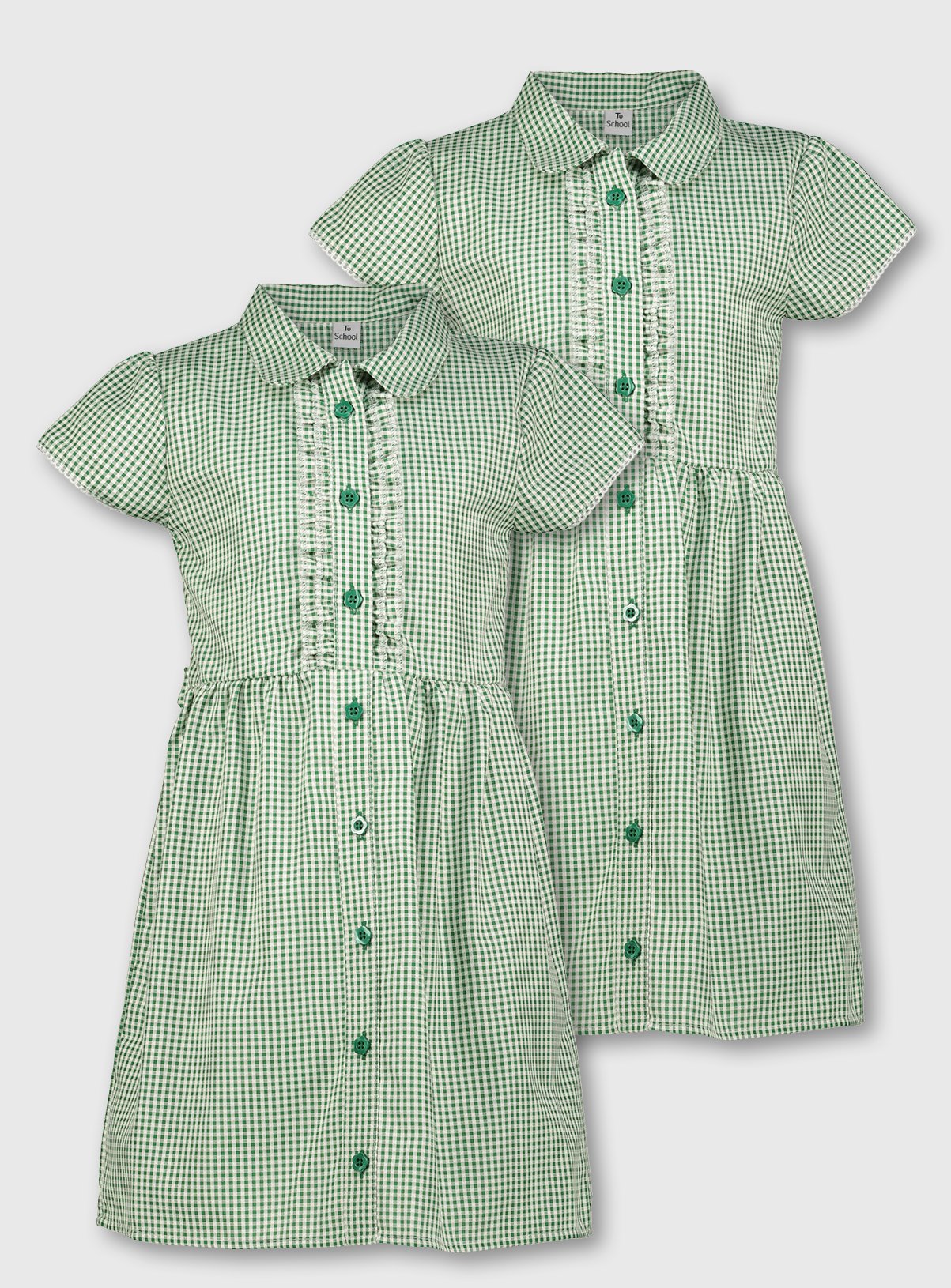 Green Gingham Frilled Classic School Dress 2 Pack Review