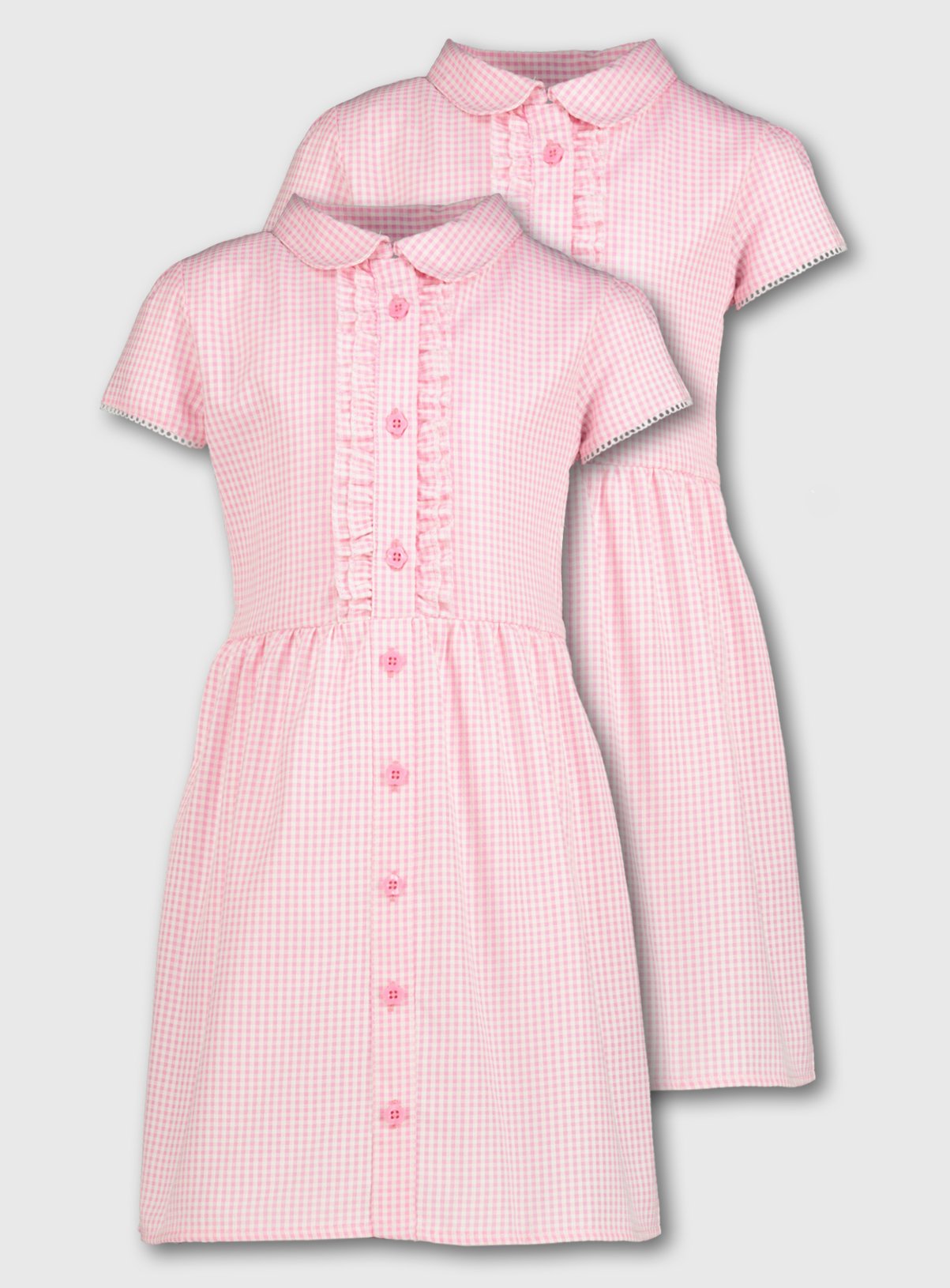 pink gingham summer school dress