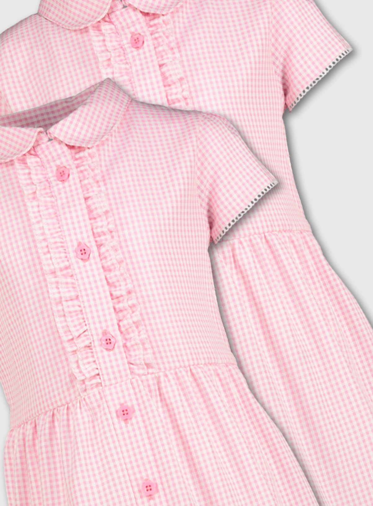 pink gingham school dress