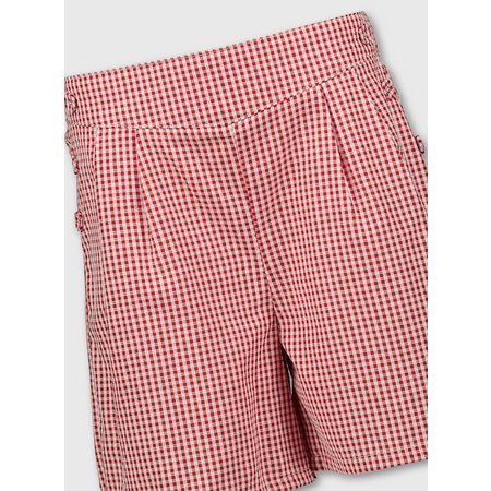 Red Gingham School Culottes - 14 years