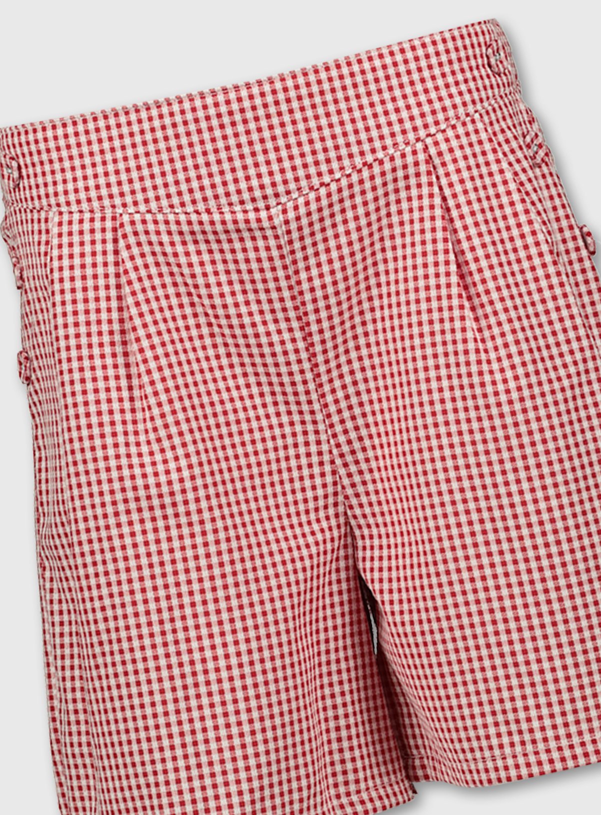 red gingham school culottes