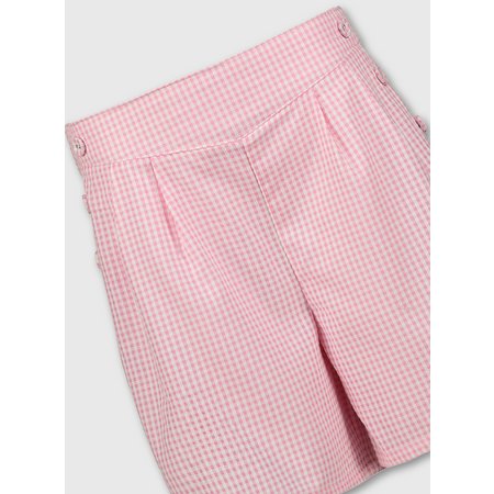 Pink Gingham School Culottes - 14 years