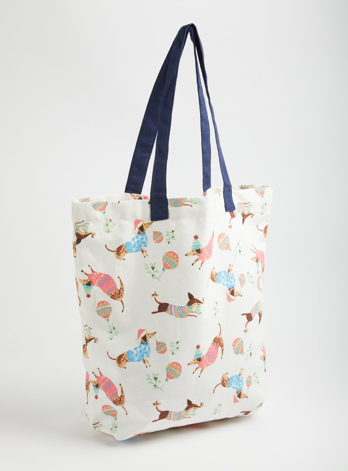 dog print tote bag