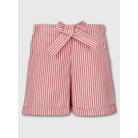 Red & White Stripe School Shorts - 3 years