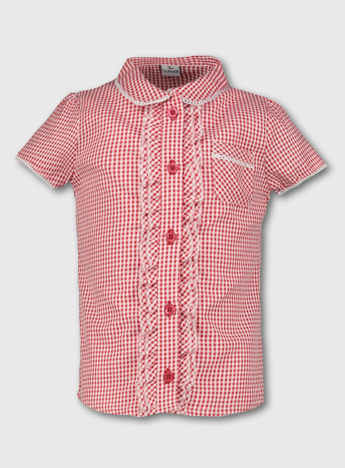 Red Gingham School Blouse Review