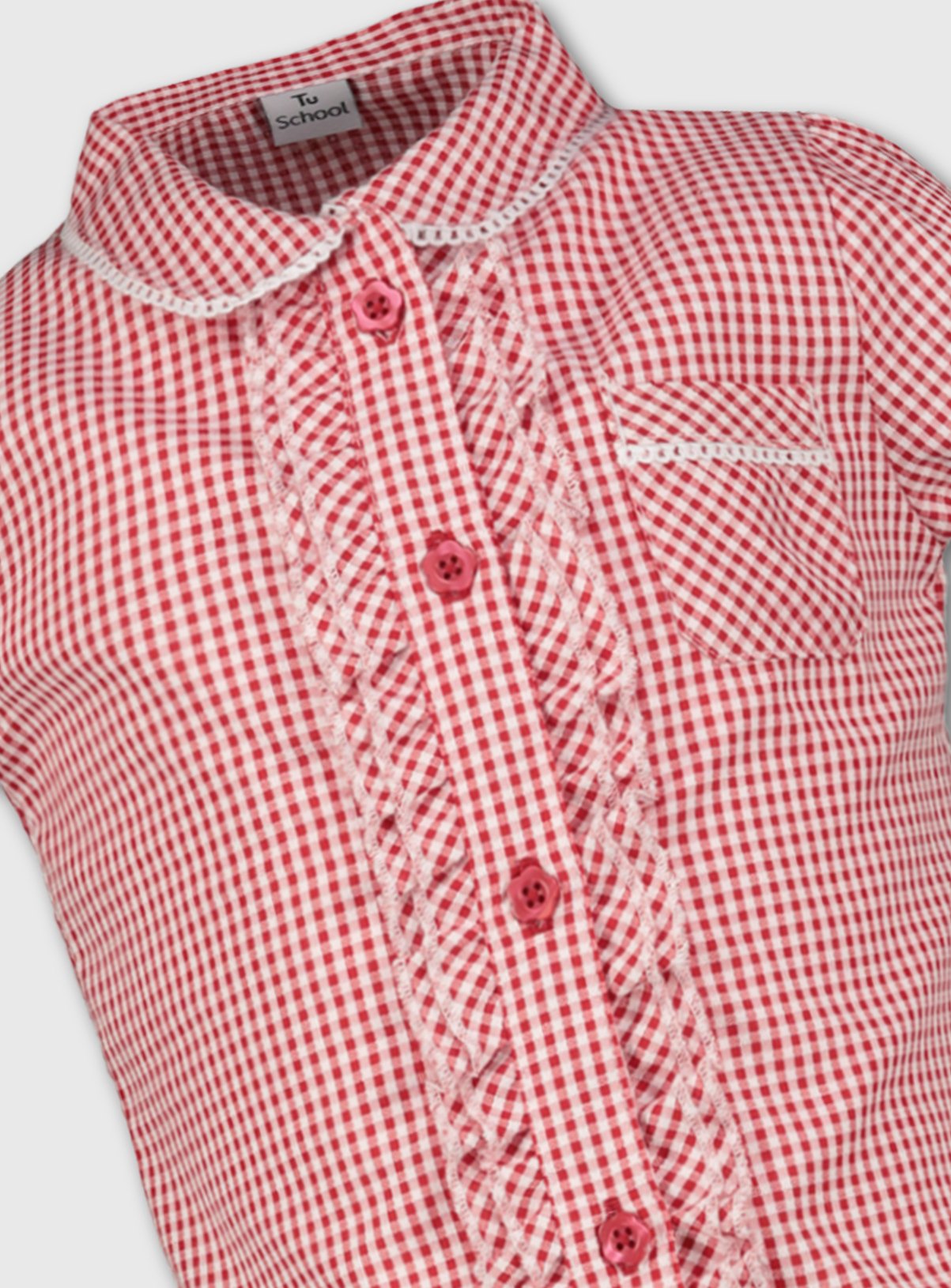 Red Gingham School Blouse Review