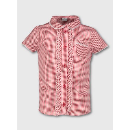 Red Gingham School Blouse - 12 years
