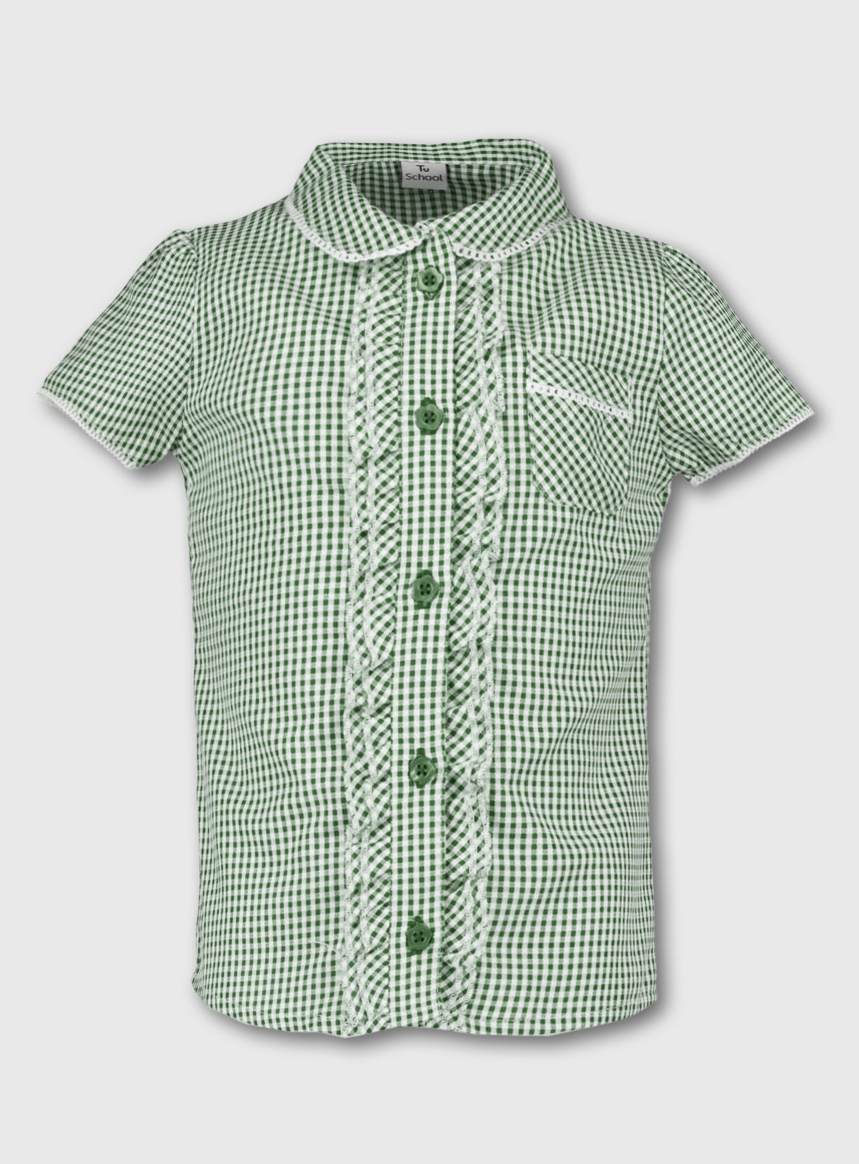 Green Gingham School Blouse Review