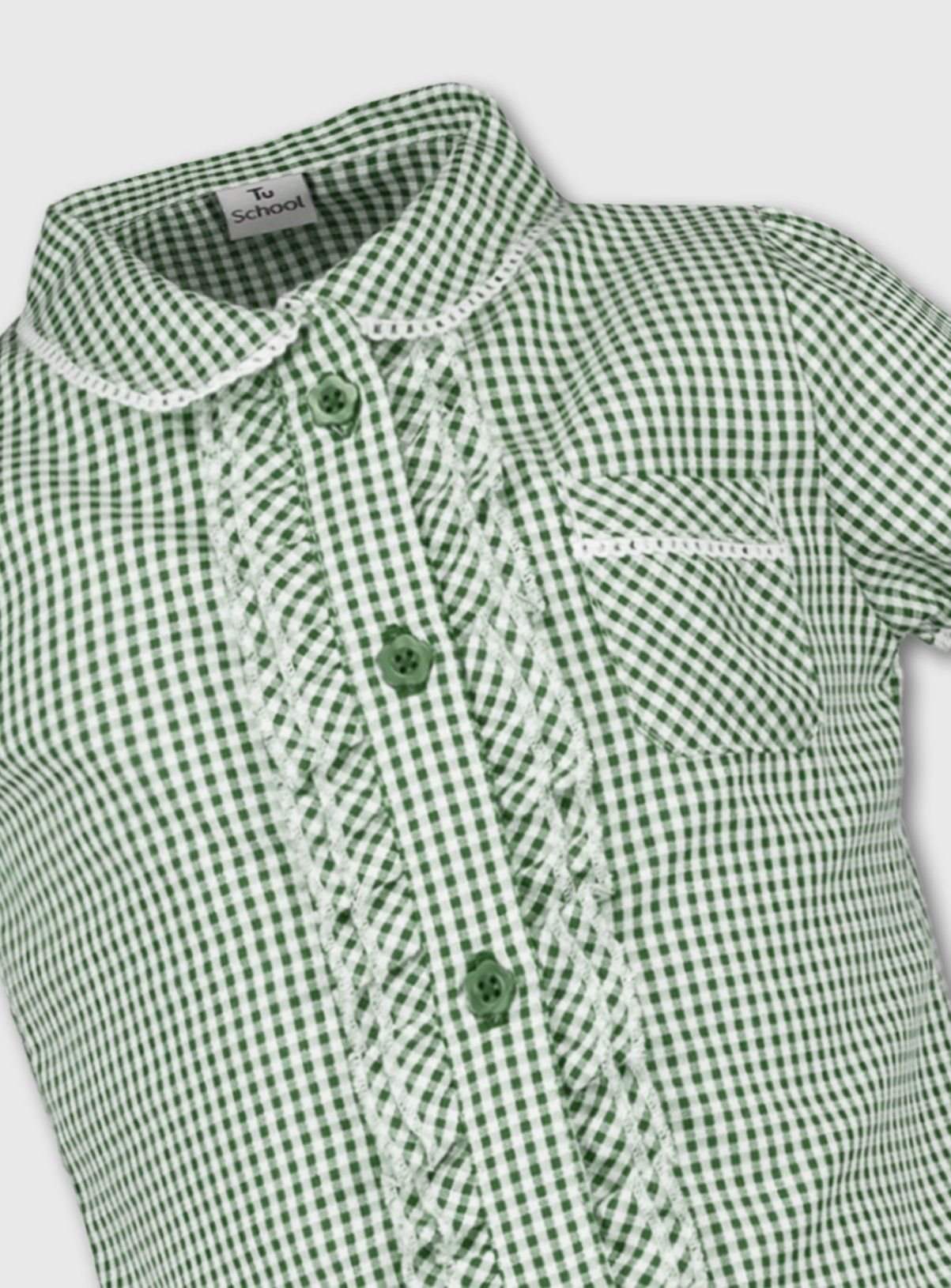 Green Gingham School Blouse Review