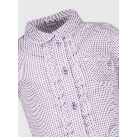 Lilac Gingham School Blouse - 12 years