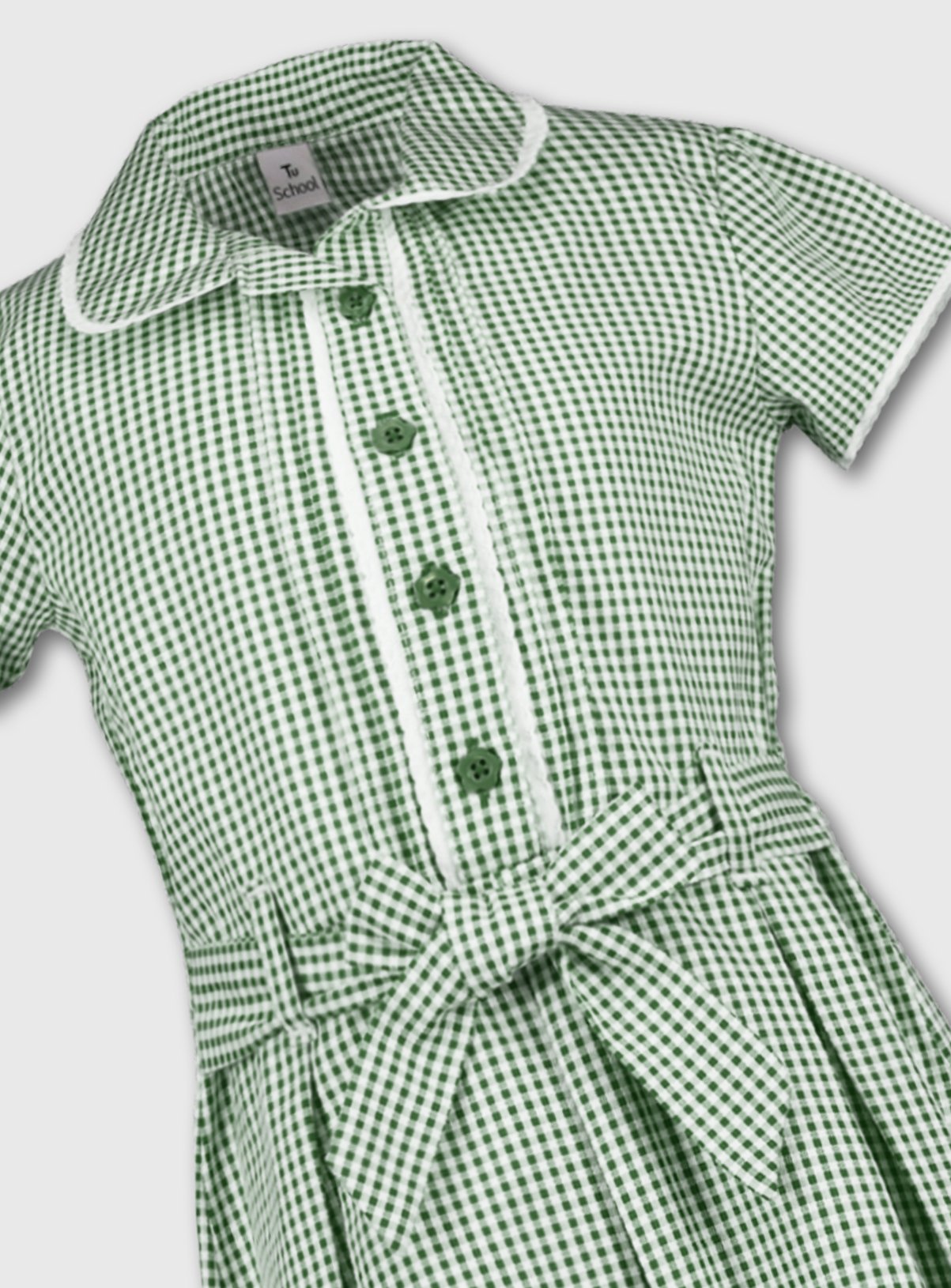 green summer school dress