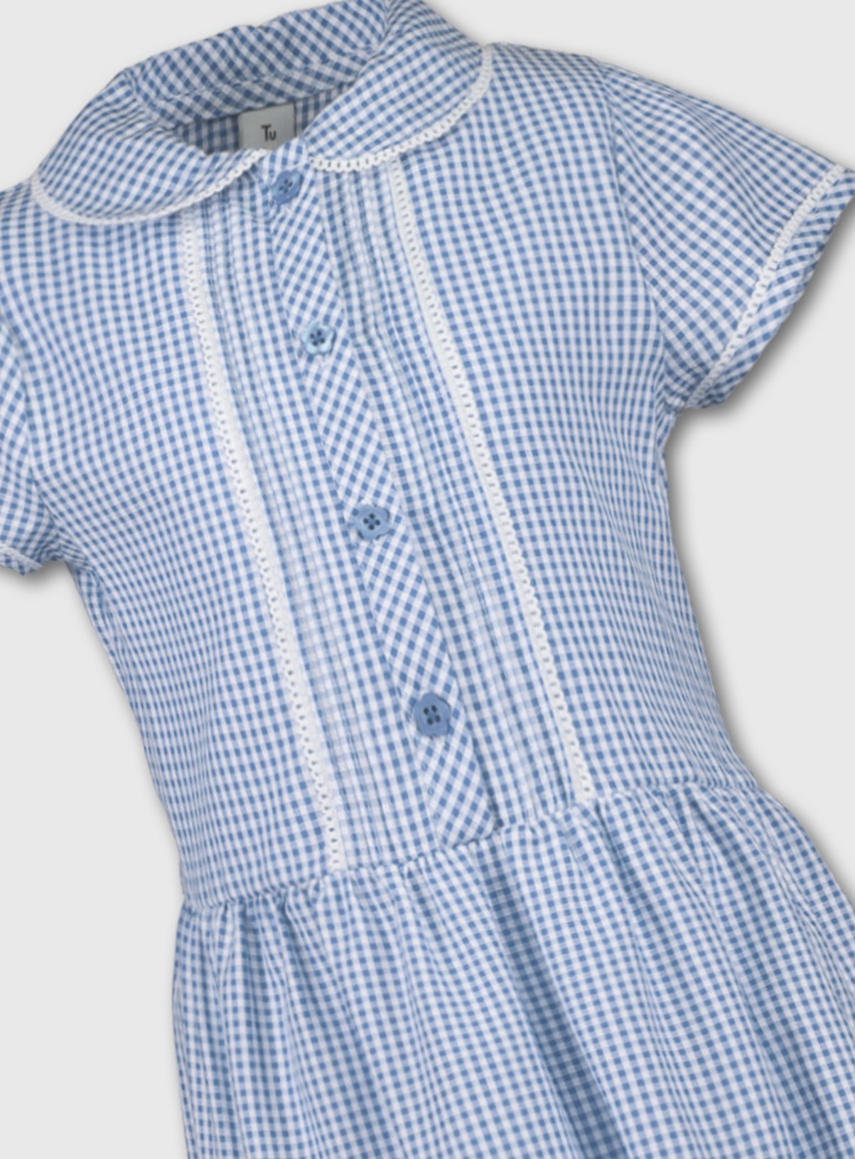 dark blue gingham school dress
