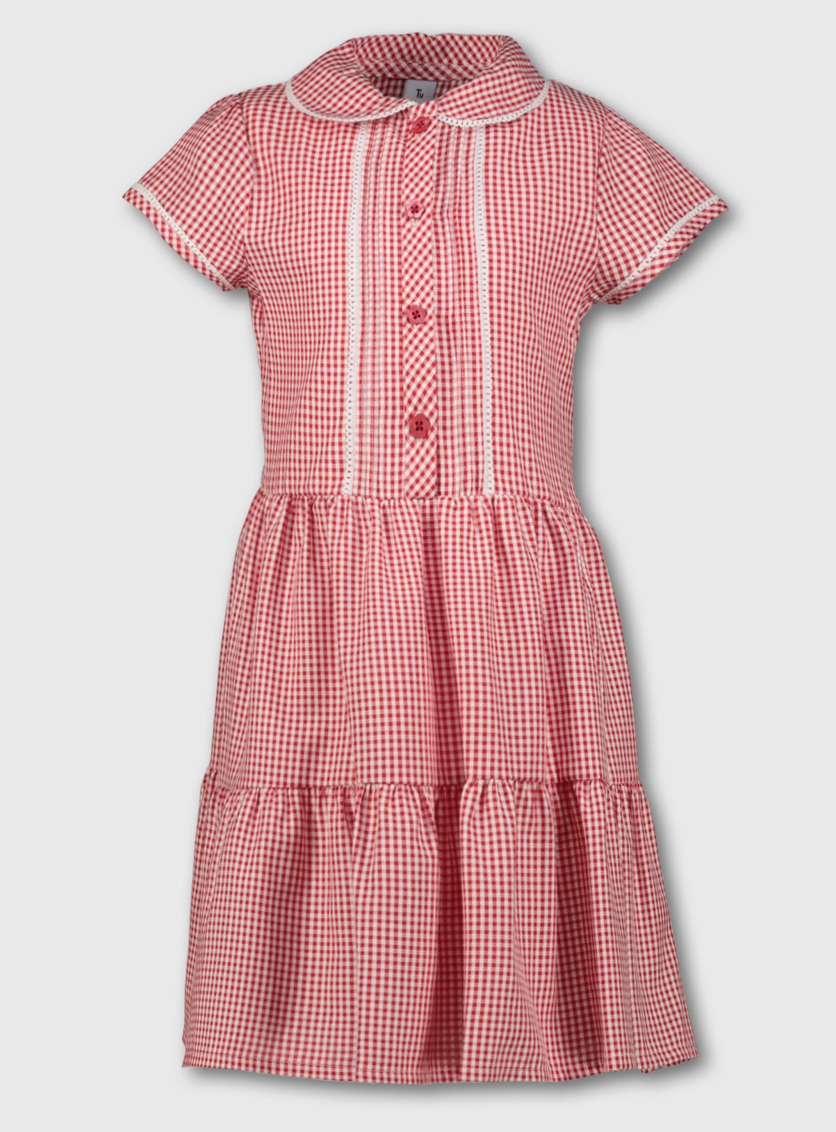 gingham red dress