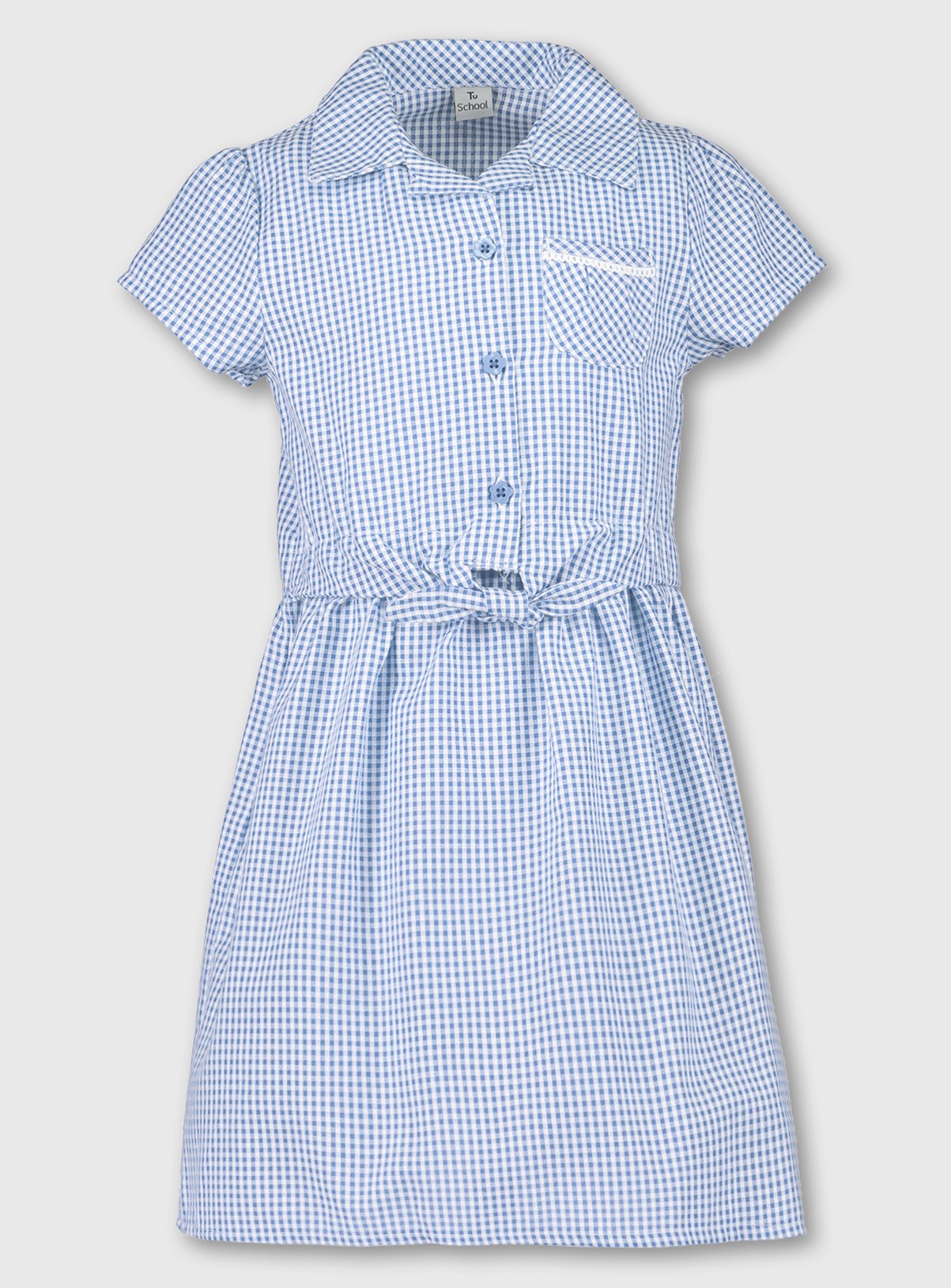 Blue Gingham Tie Front School Dress Review