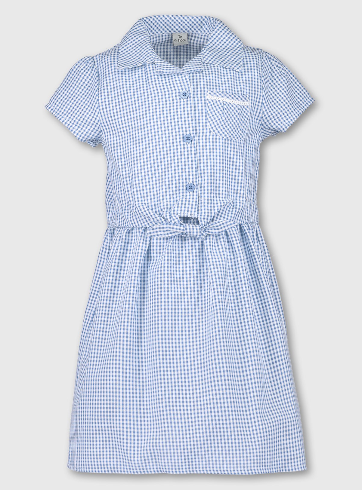 blue gingham overall dress