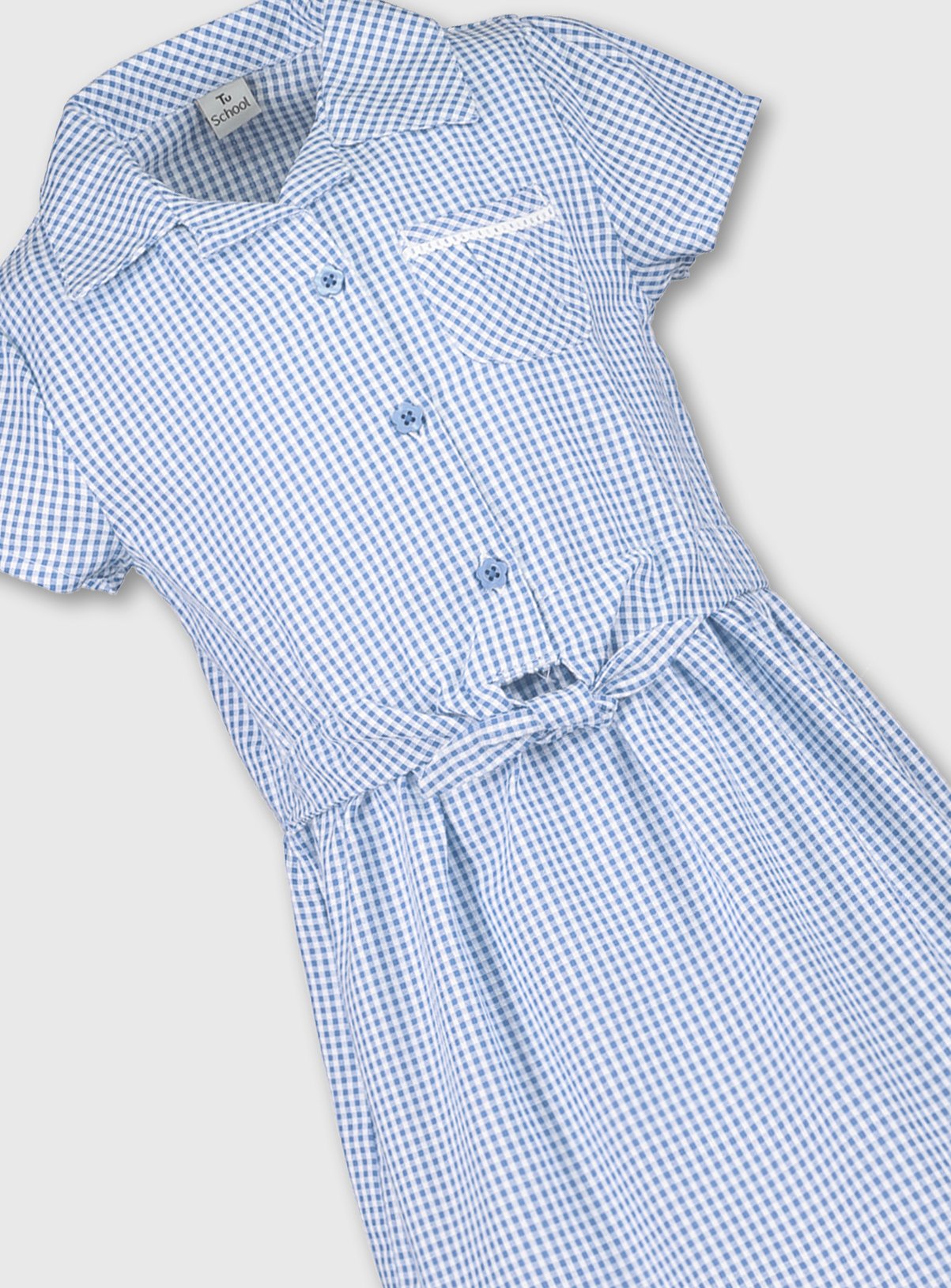 Blue Gingham Tie Front School Dress Review