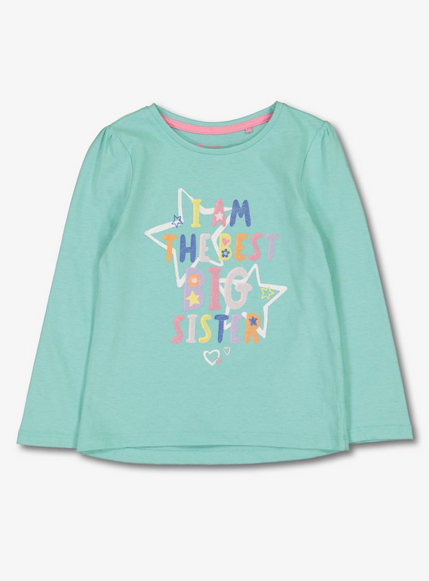 Kids Green Best Big Sister Long Sleeve Top 9 Months 7 Years Tu Clothing