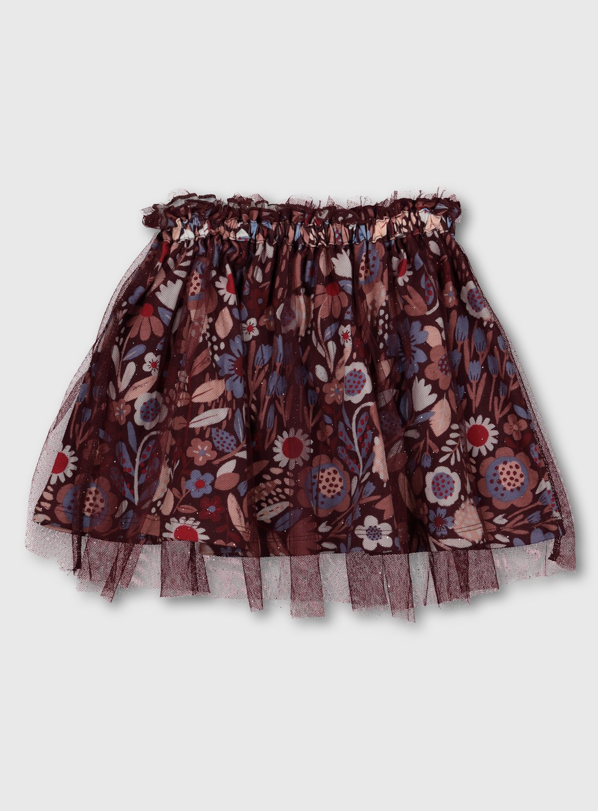 Purple Mesh Floral Print Tutu Skirt Review