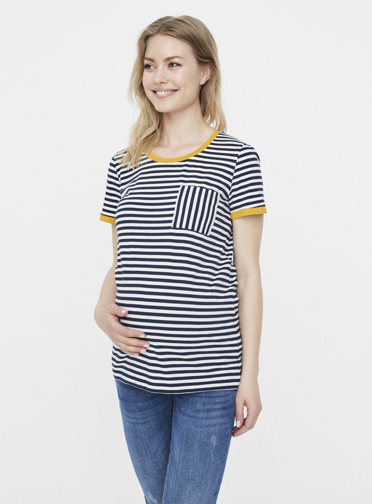 Stripe & Ochre Trim Maternity T-Shirt Review