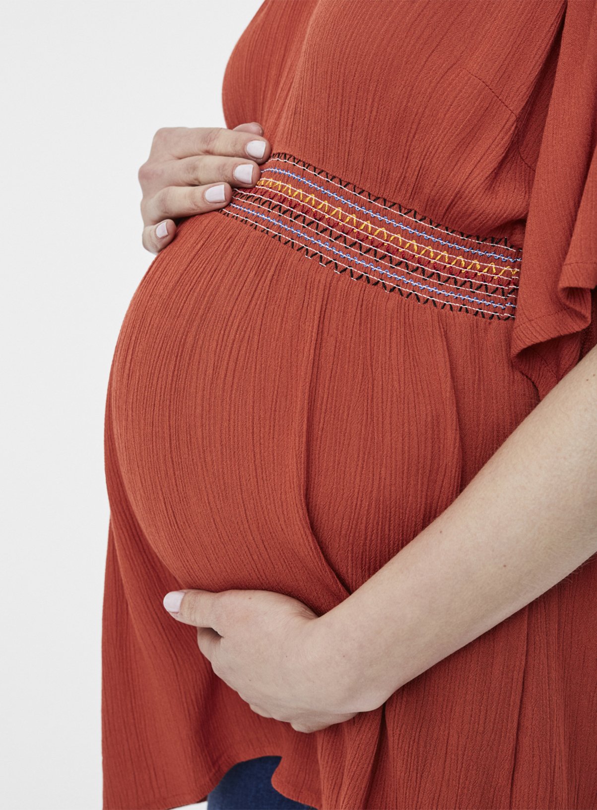 Red Woven Maternity Top Review