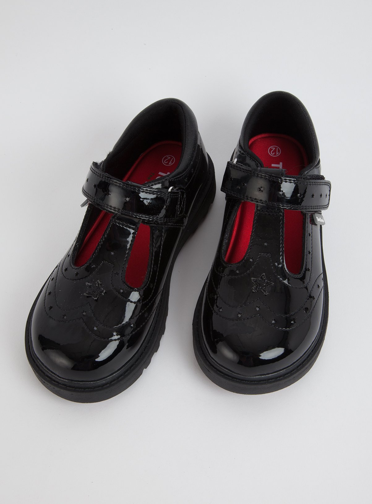 girls black patent shoes