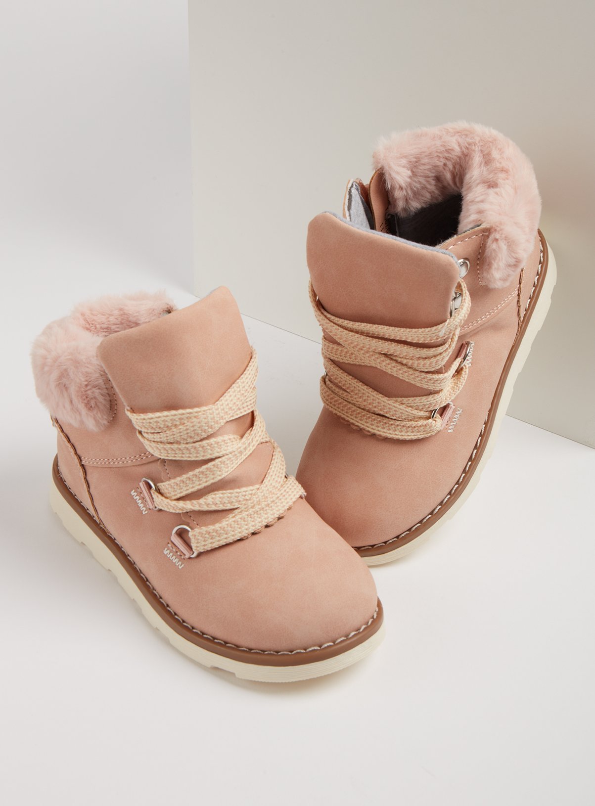 hiker boots with fur