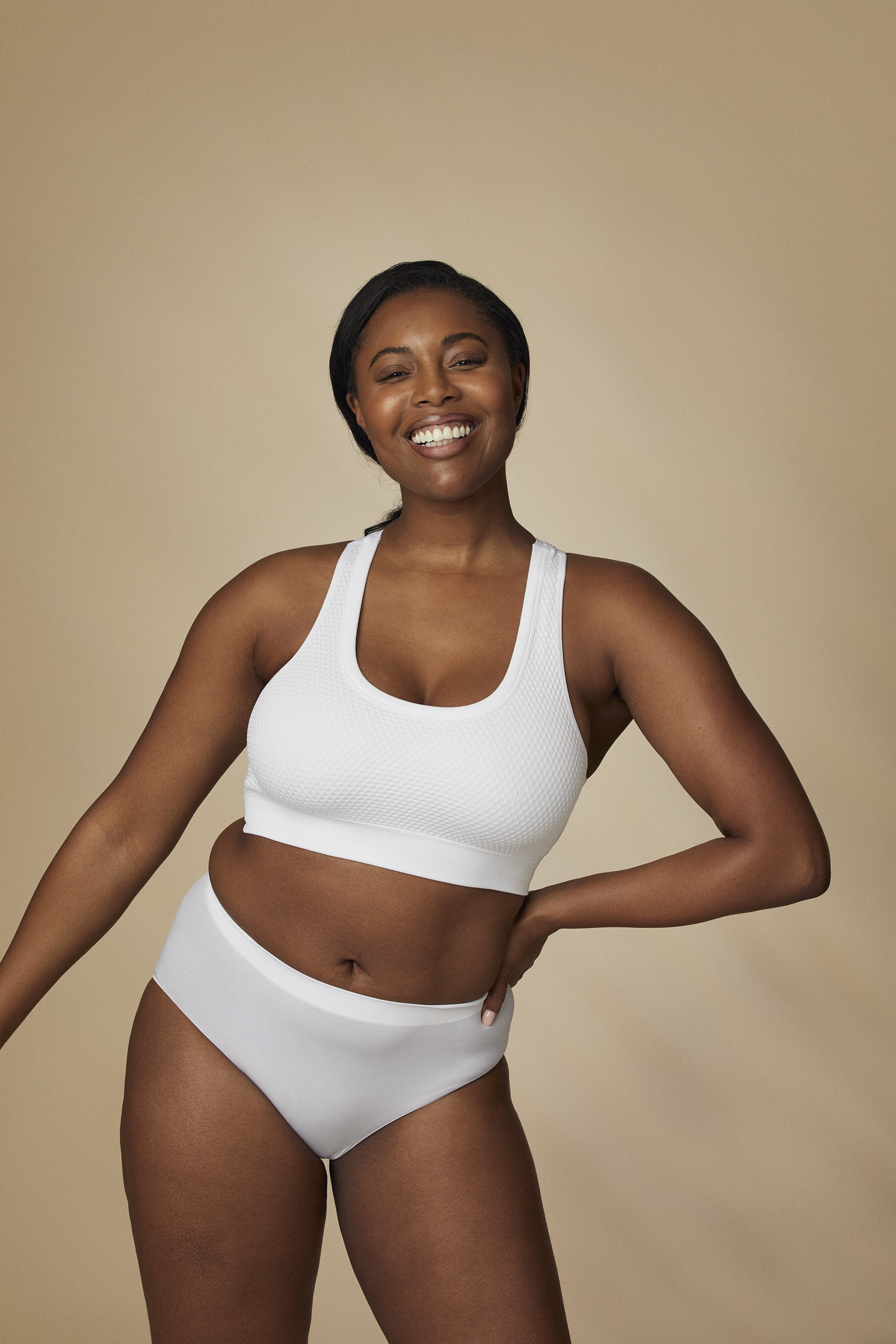 White Waffle Seamless Stretch Crop Top Review